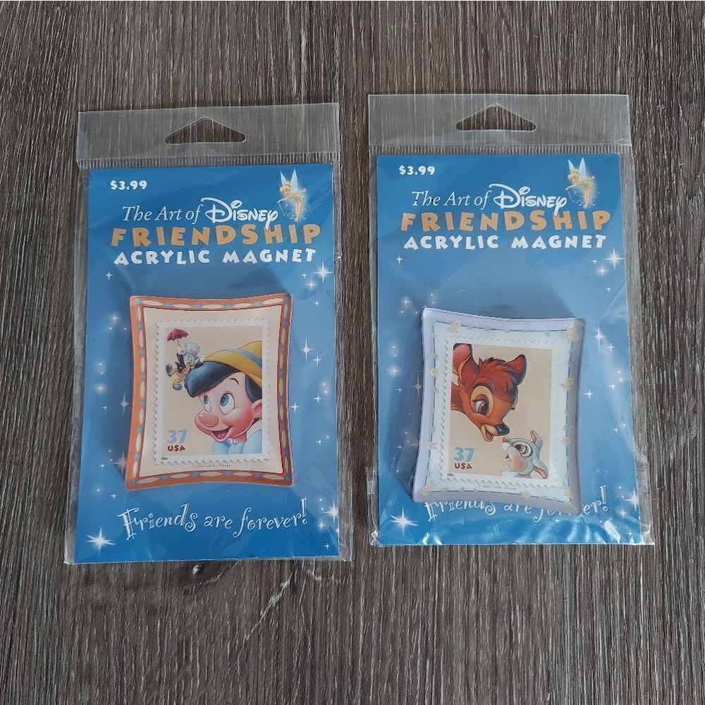 Vintage The Art of Disney Friendship Acrylic Magnets Set